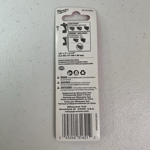 Milwaukee New Sealed Drill Bit Set 9 Pieces Shockwave Concrete Hard Metal Tap - Picture 7 of 7